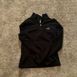 North Face black quarter zip up